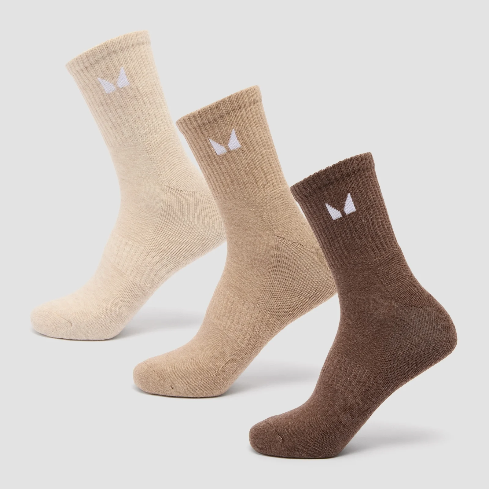 MP Unisex Crew Socks (3 Pack) - Neutral - UK 6-8 图片 1