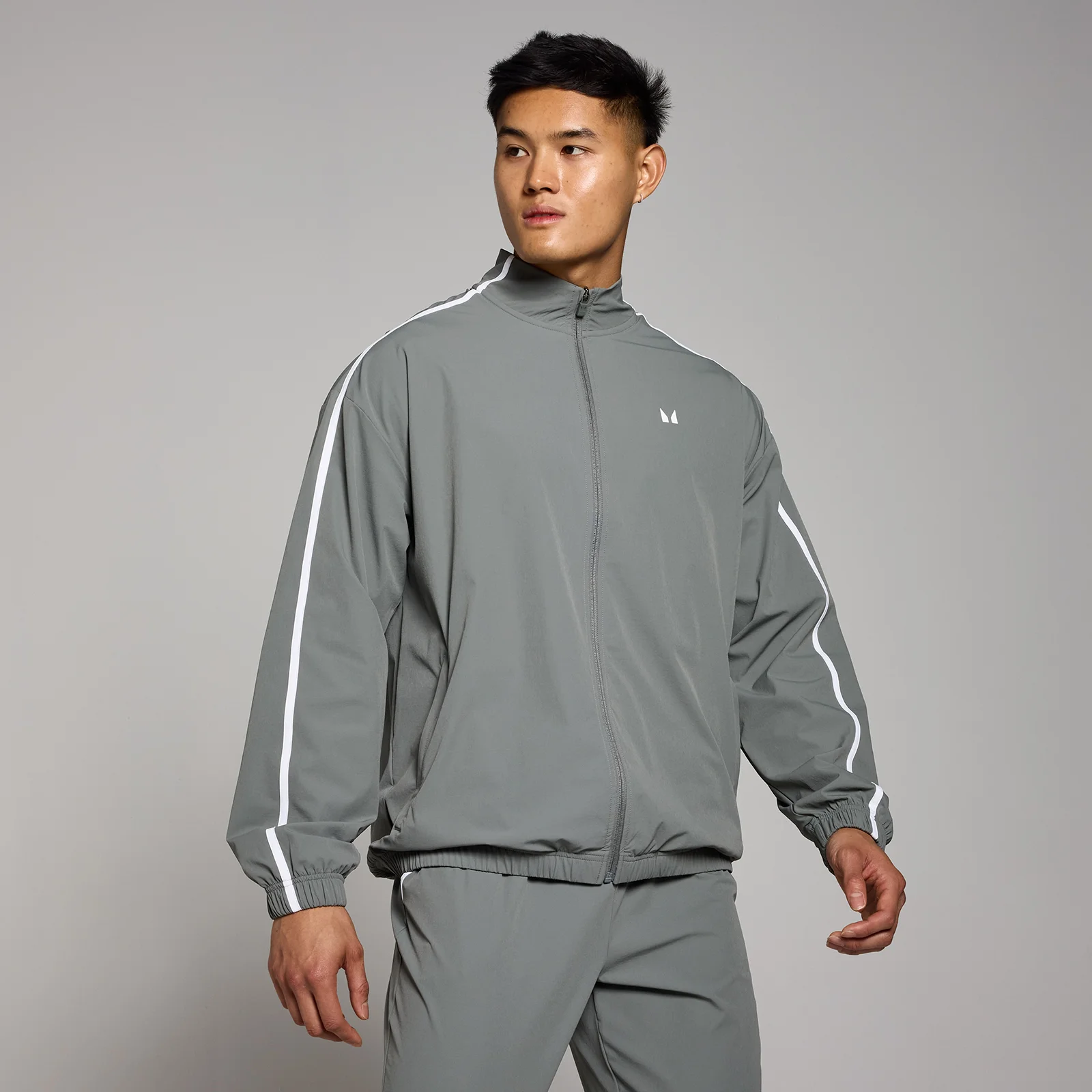 Tempo节奏系列男士绑带梭织夹克 - 岩石灰 - XS 图片 1