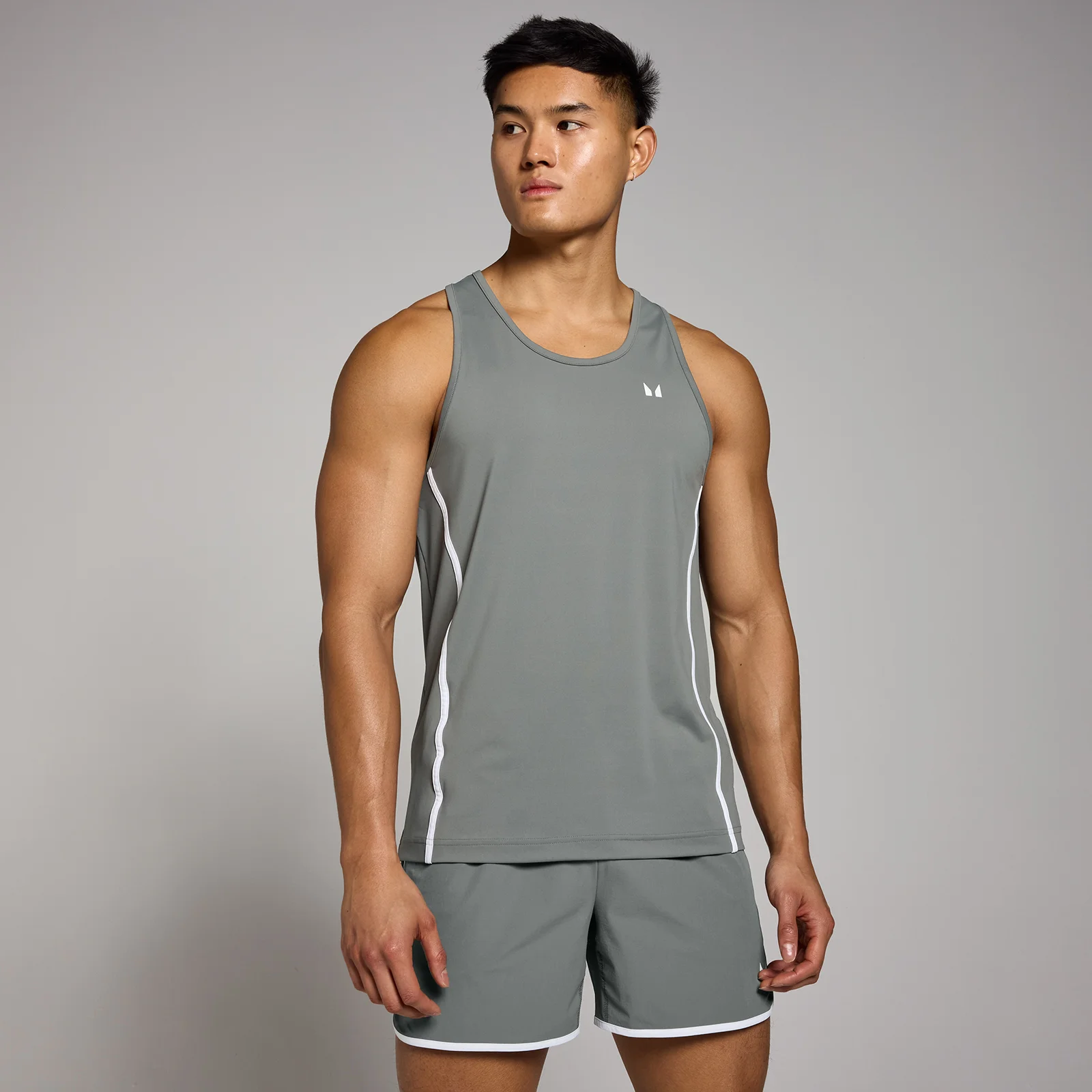 Tempo节奏系列男士绑带背心 - 岩石灰 - XS 图片 1