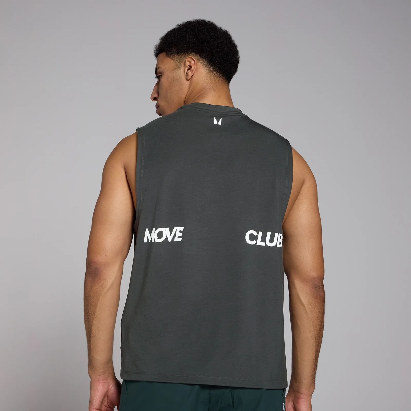 Tempo节奏系列男士超大版型印花背心 - 水洗黑 - XS 图片 1