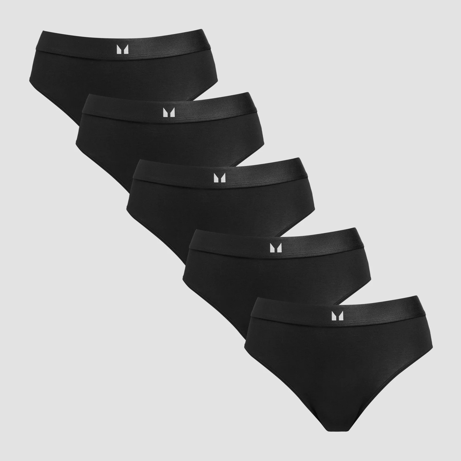 MP Women's Mid Rise Bikini Brief (5 Pack) - Black - XS 图片 1