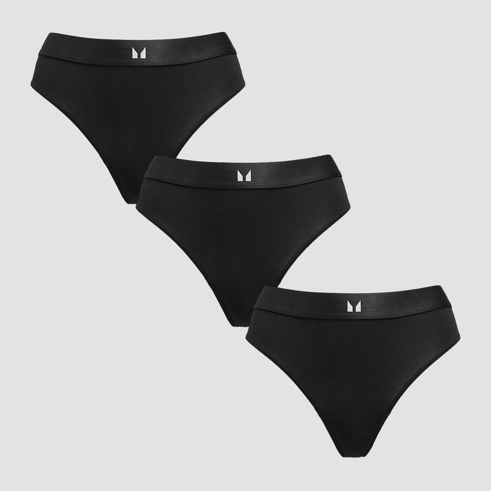 MP Women's Mid Rise Thong (3 Pack) - Black - S 图片 1
