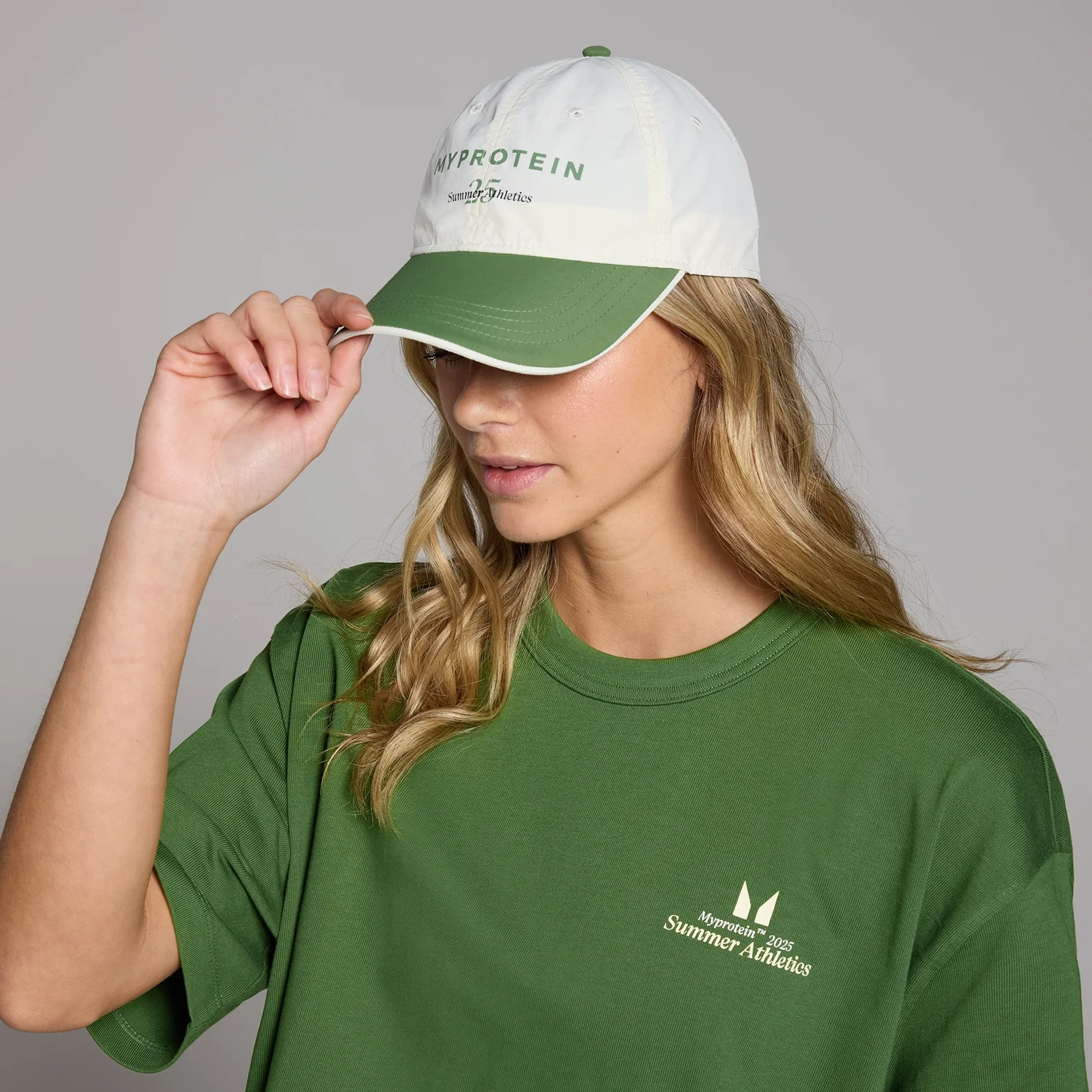 MP印花帽子 - 复古白 图片 1