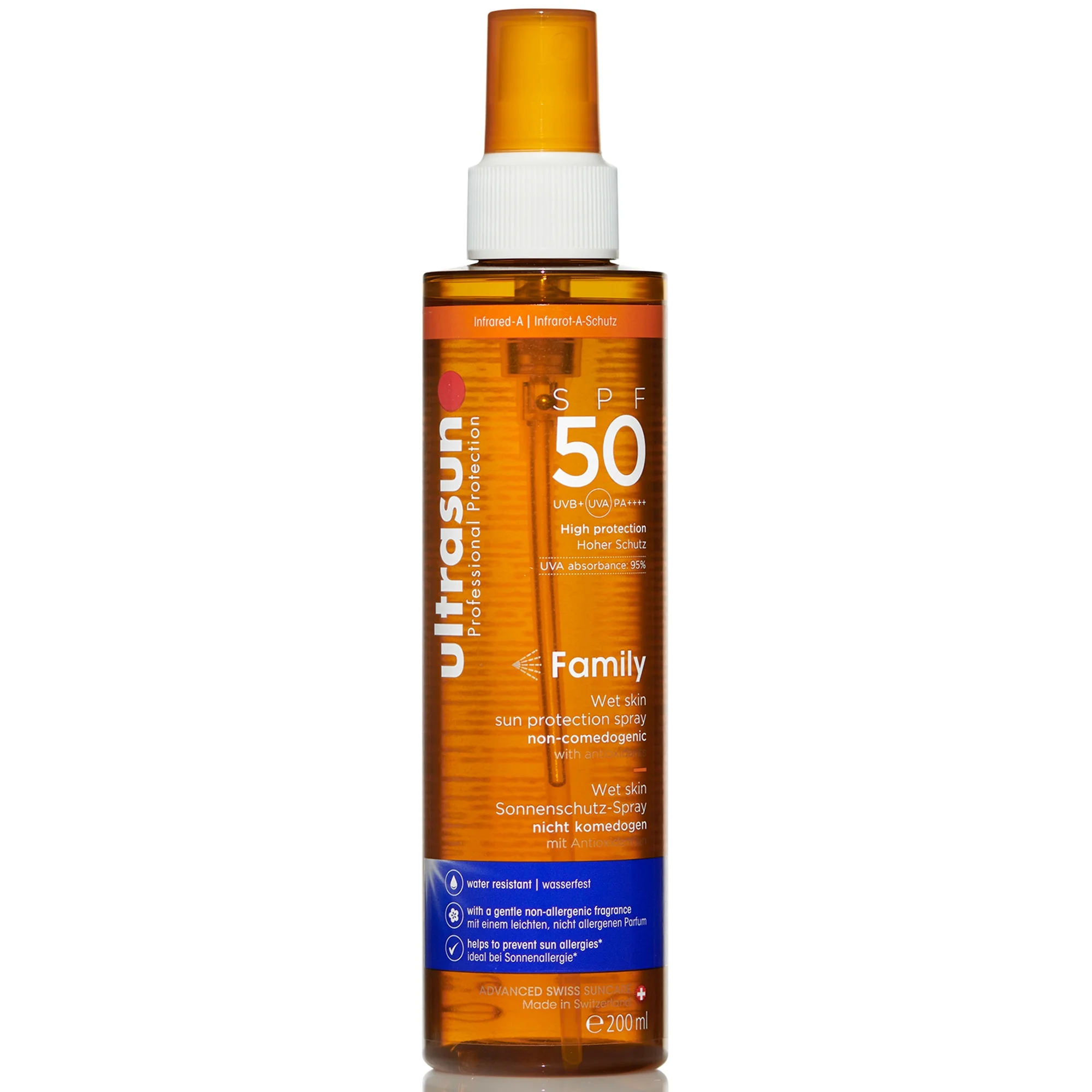 Ultrasun Family Wet Skin Spray SPF50 200ml 图片 1