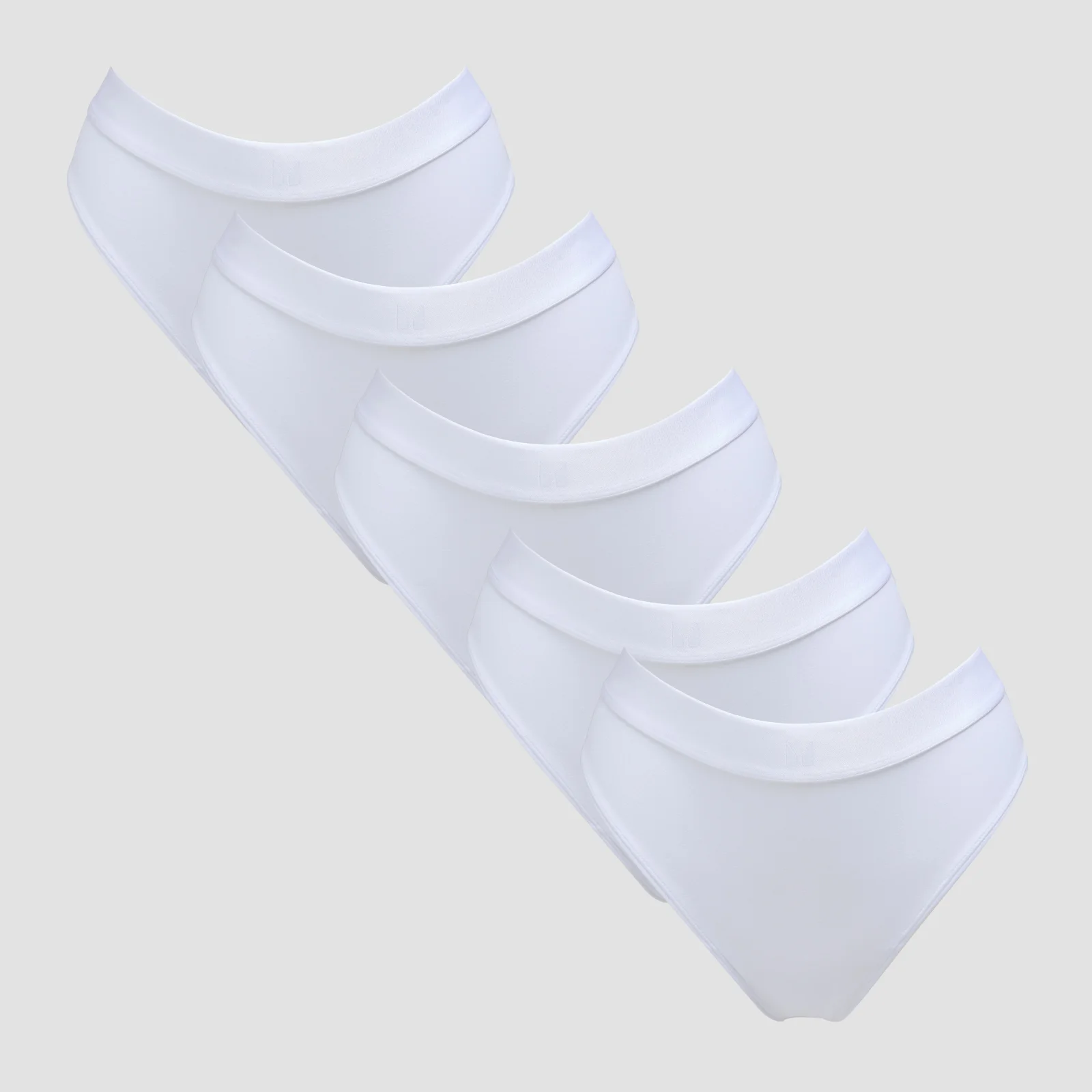 女士中腰比基尼三角裤(5条)- 白色 - XS 图片 1