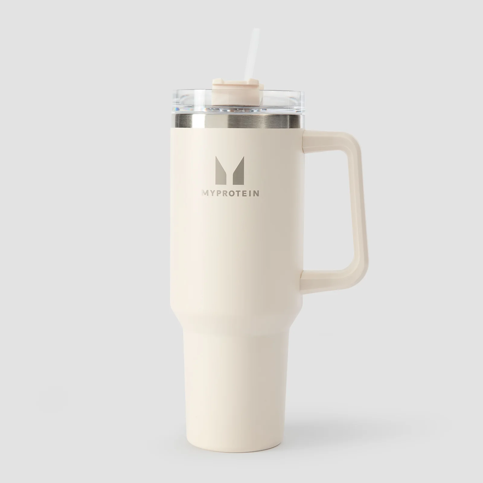 Myprotein金属侧提手吸管水杯1200ml - 天然奶油色 图片 1
