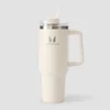 Myprotein金属侧提手吸管水杯1200ml - 天然奶油色