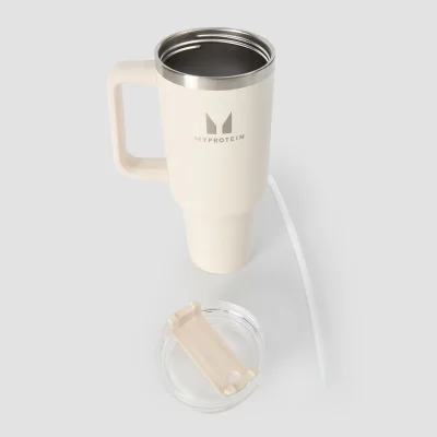 Myprotein金属侧提手吸管水杯1200ml - 天然奶油色 图片 6