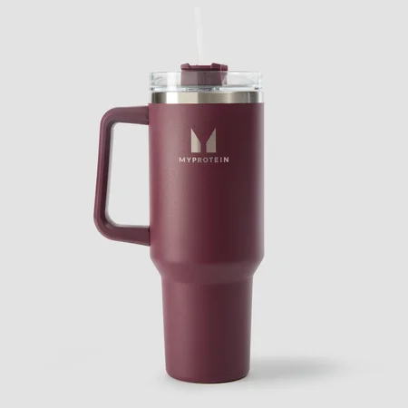 Myprotein金属侧提手吸管水杯1200ml - 深莓果色