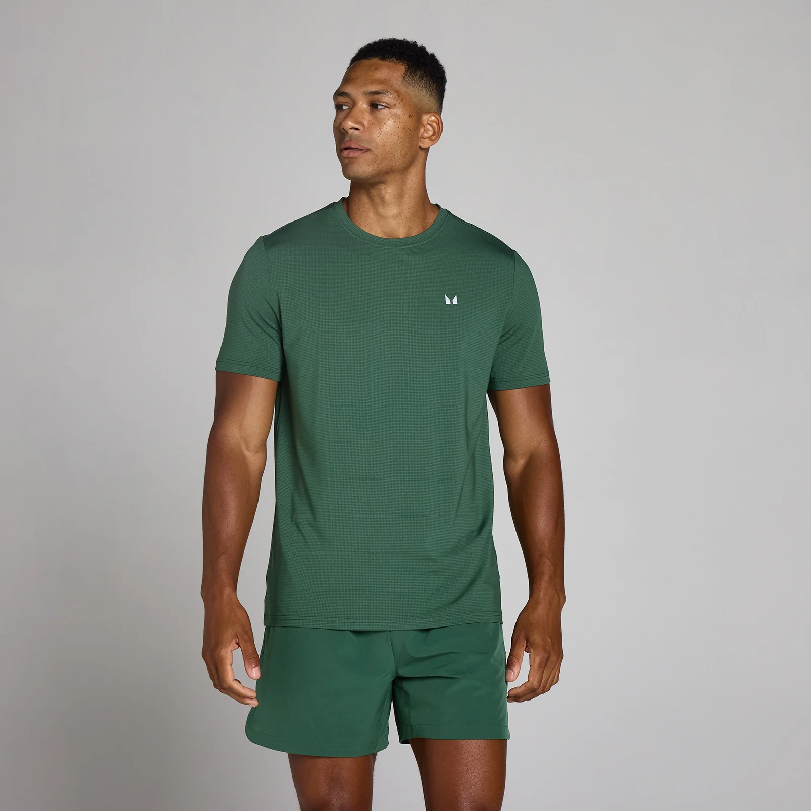 MP Men's Training Grid T-Shirt - Racing Green - M 图片 1