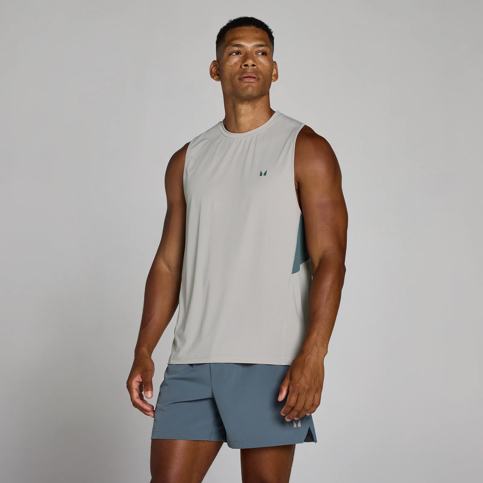 MP Men's Training Ultra Mesh Tank - Chalk Grey - XS 图片 1