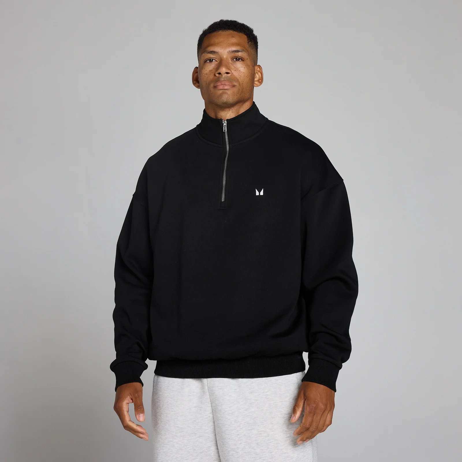 MP Men's Rest Day Oversized 1/4 Zip - Black - M 图片 1