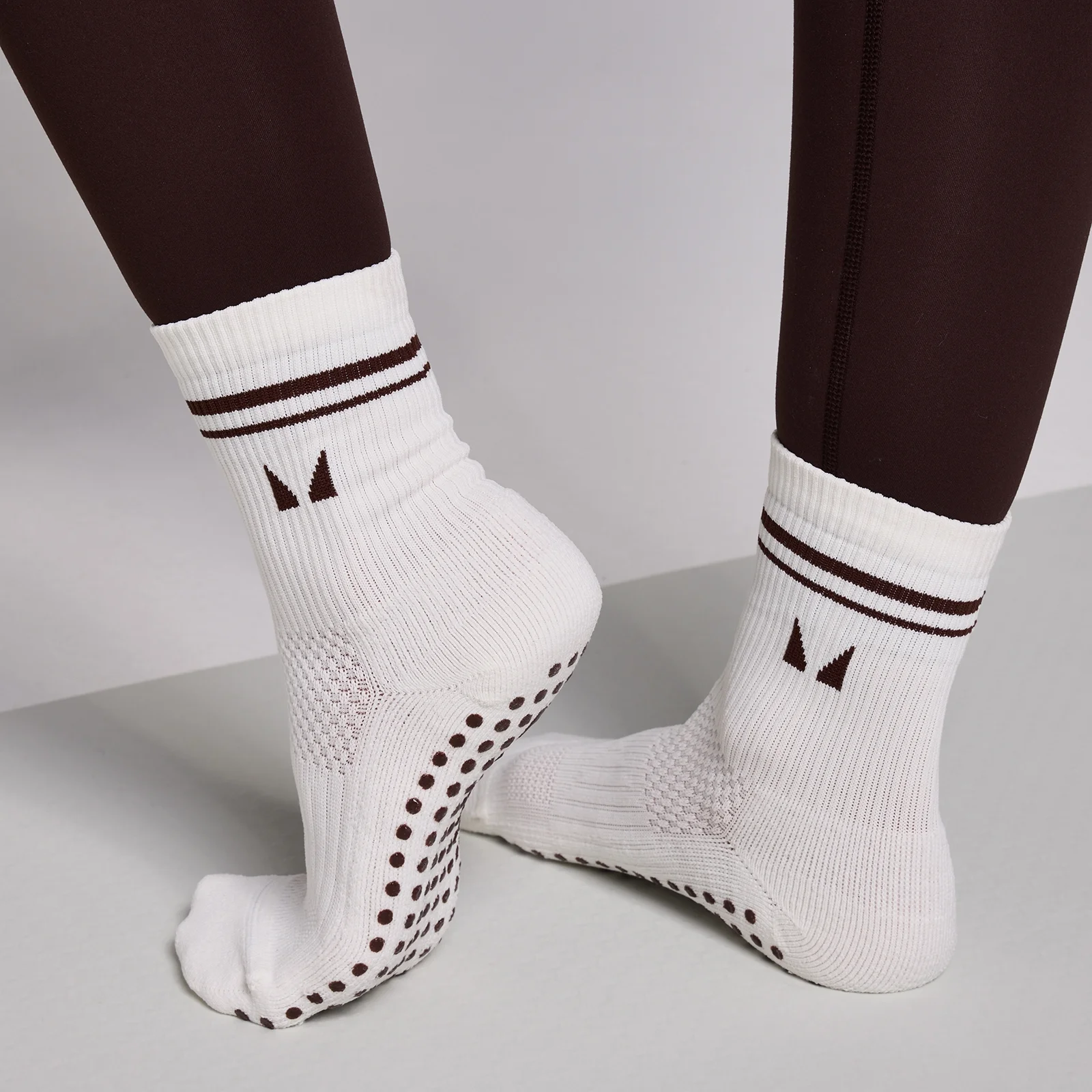 MP Pilates Socks (2 pack) - Cocoa/Pearl - UK 2-5 图片 1