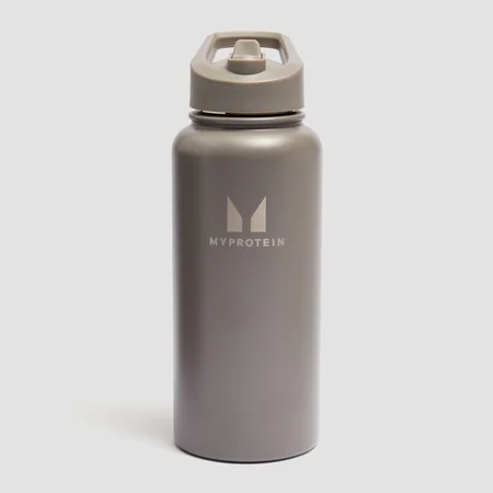 Myprotein再生金属翻盖吸管水壶1L - 深松露棕