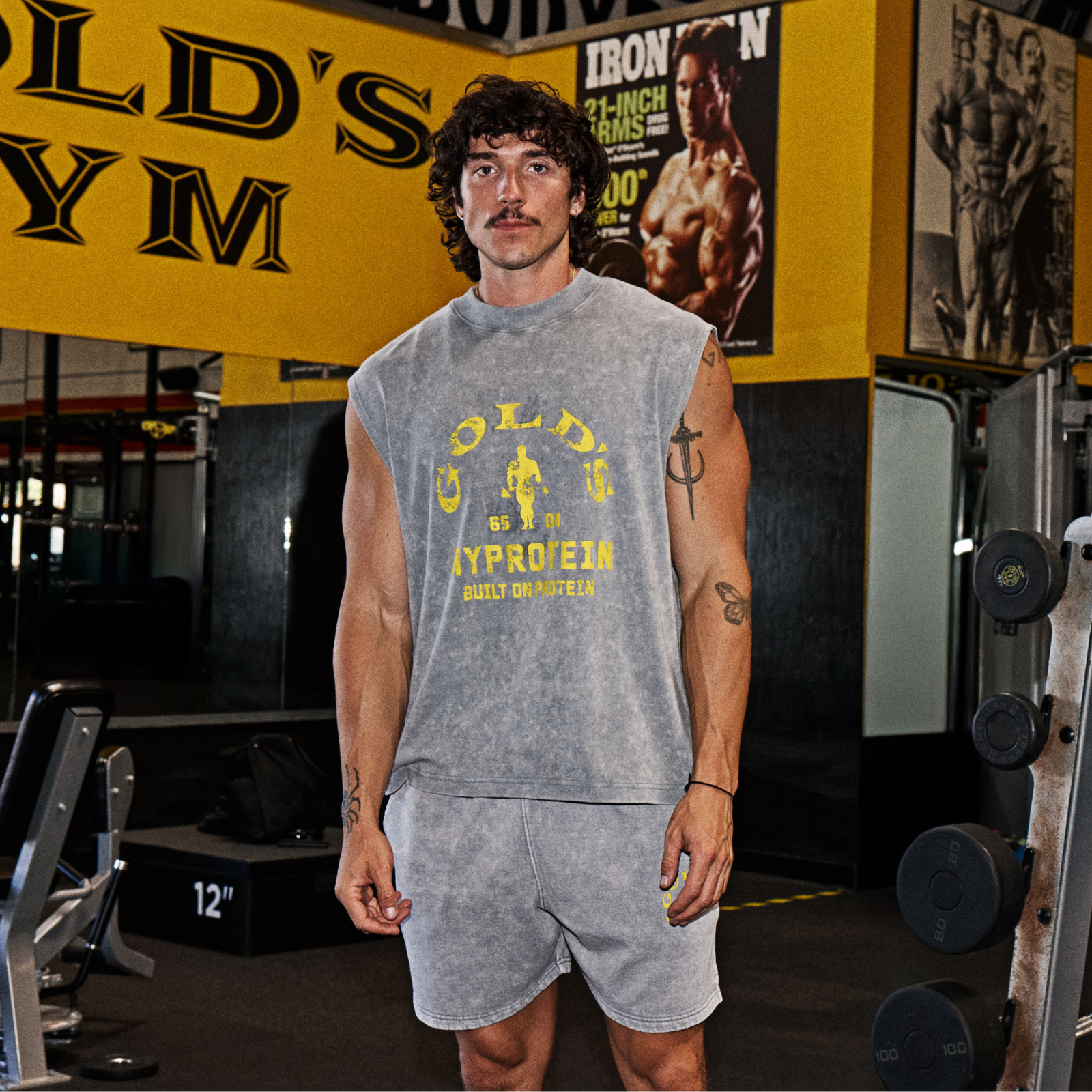 MP X Gold's男士水洗图案宽松背心 - 钢蓝色 - XL 图片 1